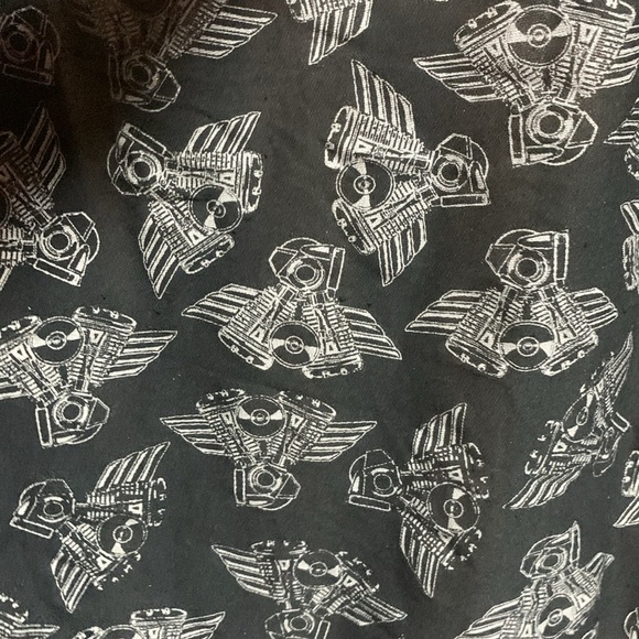 Biker Bandana Motorcycle Motor Print Handkerchief Head Wrap Scarf  Vintage Y2K - Picture 1 of 12